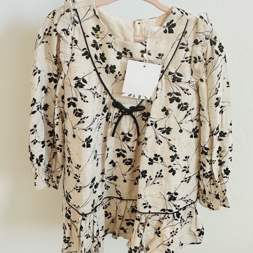 Zara Floral Long Sleeve Dress